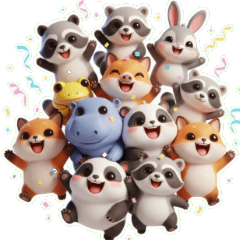 カエルファミリーの便利リアクション