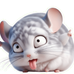 チンチラマウス、顎が外れるほど驚愕！