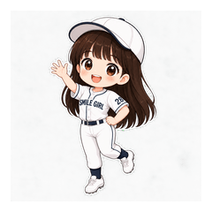 SMILE GIRL 野球少女スタンプ