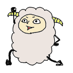 目つきの悪い羊スタンプ