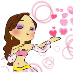 キュートなベリーダンススタンプ2