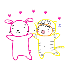 ツンデレとら と 甘えんぼうさぎ