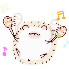 シンプル 動く はりねずみ 日常会話