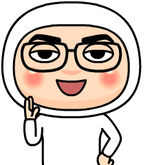 白タイツ54号★アバタースタンプ+メガネ