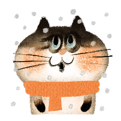 猫のハムちゃん【冬のごあいさつ】