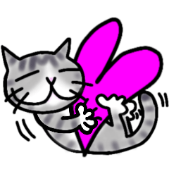 気持ちを伝えるねこのスタンプ