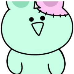 ゾンビになった♡シュールなミニうさぎ