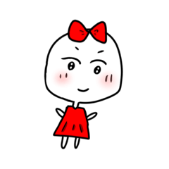 あか子&あお子の表情で伝えるスタンプ