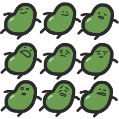 ダルすぎる豆‼️【超ミニスタンプ】