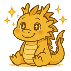 小さな金龍のスタンプ01（文字無し）