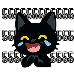 black cat cute kawaii