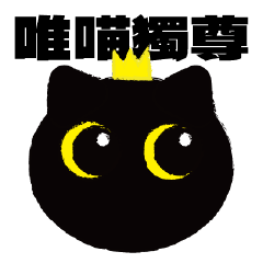 The round meow - black cat