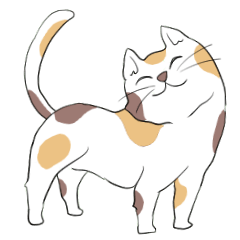 うごく猫のしぐさスタンプ