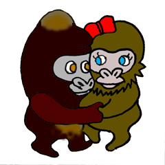 ゴリラのヤニスとケイ