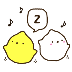 シンプルでいつも使えるひよこ豆スタンプ 2