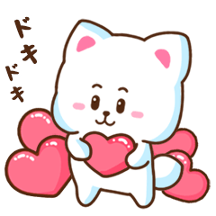 可愛いぽっちゃりミミ白い犬 JP