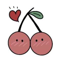 ゆるい絵文字 かわいいさくらんぼ
