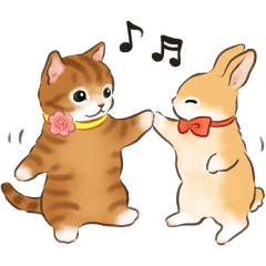 文字大きめ☆猫と動物たちのスタンプ