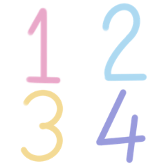 pastel numbers0-9