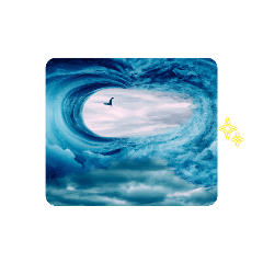 光と影、雲のような濃霧と波しぶき、流れ星