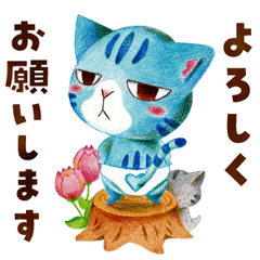 実は手書きも描かれてるまめ猫スタンプ