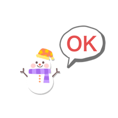 雪だるまの少しかわいい(?)スタンプ