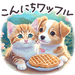 毎日使える ゆるだじゃれ パステル ねこ