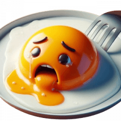 面白い目玉焼きのスタンプ