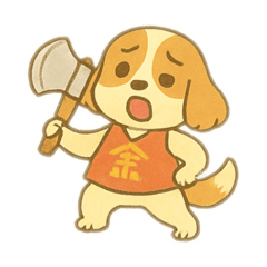 キャバリアのむかしばなしスタンプ