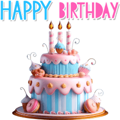 かわいいバースデーケーキコレクション、