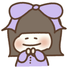 紫推しほわもち女の子（文字なし）