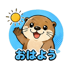 Pop Art カワウソ 毎日スタンプ