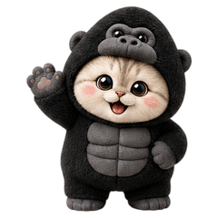 Chubby Gorilla Cat (No text)