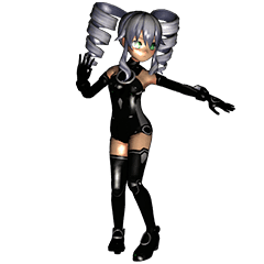 cute girl (black costum) : dance 2