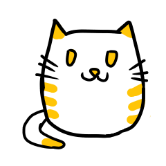 私の家族のオレンジ色の白い猫