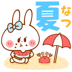 夏うさちゃん【毎日使える】海＊花火＊暑い