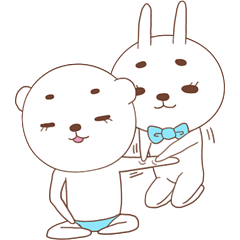 パンツくまとネクタイうさぎ