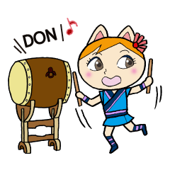 使える　和太鼓にゃんこ