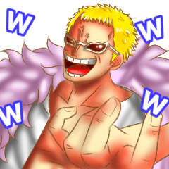 ONE PIECE 優 スタンプ    ドフラミンゴ