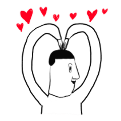 横顔凡人スタンプ