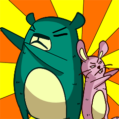Blue bear & silly rabbit's emotion.(1)