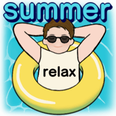 男性に使って欲しいスタンプ☆夏に優しい2