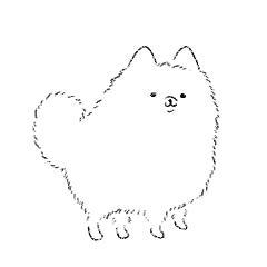 シュールなポメラニアンのスタンプ