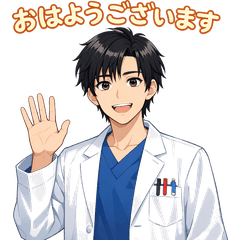 笑顔の薬剤師さんスタンプ