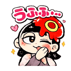 たこ帽子の女の子