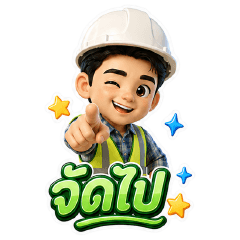 Construction Worker Max Stickers
