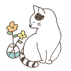 お花屋さんのアイドルネコ もやしさん