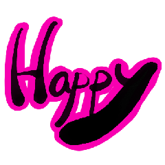 デコレーション筆文字（英語バージョン）