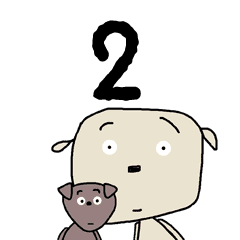 動く！ゆるい犬キャラ[ジロゴン]スタンプ２