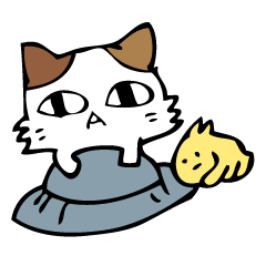 ネコ型宇宙人のスタンプ